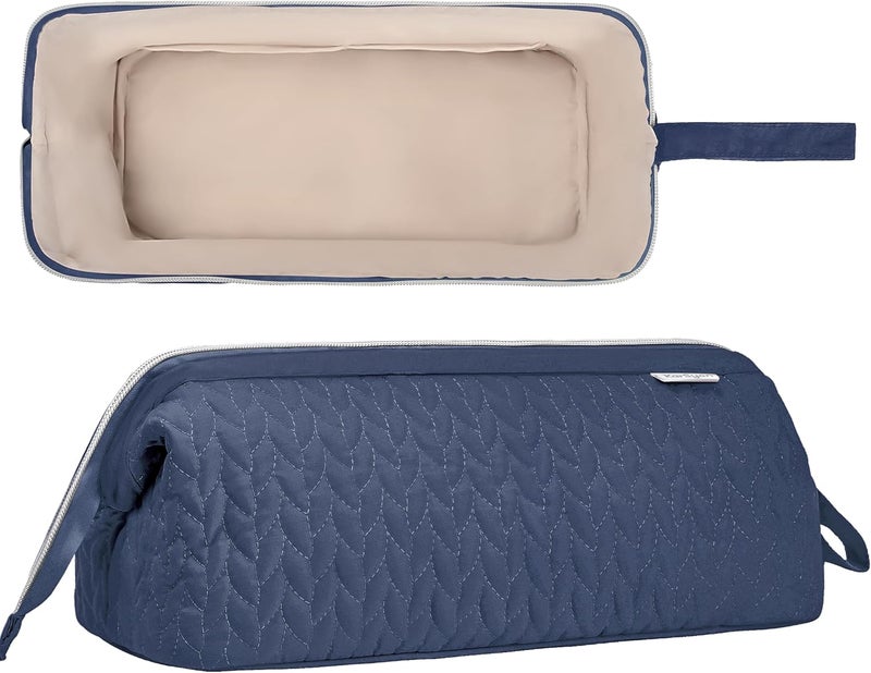 KarSyon Shark Flex Style Case for Airwrap Hair Dryer Brush Revlon Hair Tools Travel Bag Carrying Case Flat Curling Iron Organizer (Navy Blue) - Image 2